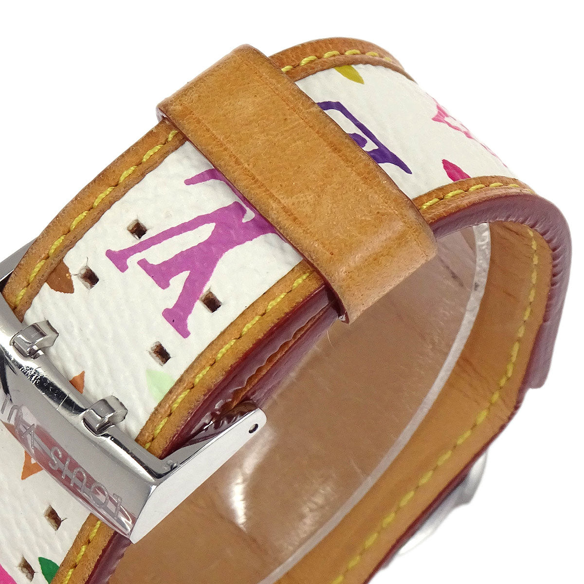Louis Vuitton Monogram Multicolor Takashi Murakami Q12130 Tambour Watch