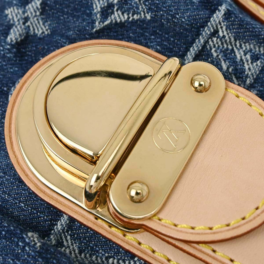 Louis Vuitton Blue Monogram Denim Pleaty Handbag M95020