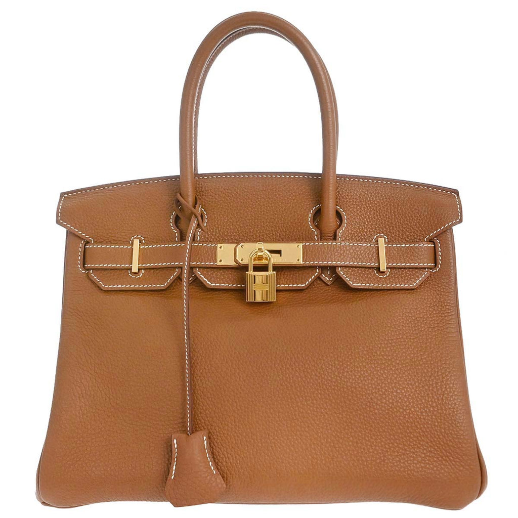 Hermes Gold Togo Birkin 30 Handbag