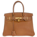 Hermes Gold Togo Birkin 30 Handbag
