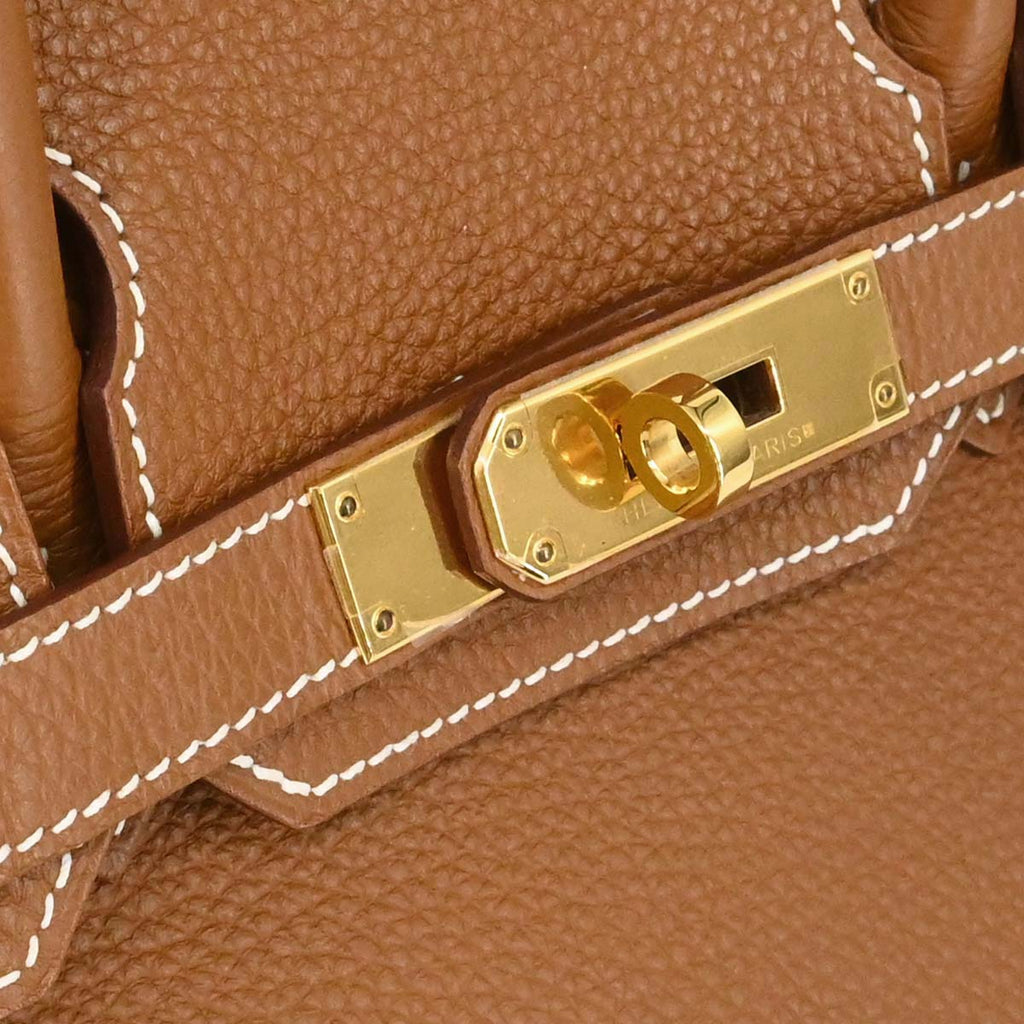 Hermes Gold Togo Birkin 30 Handbag