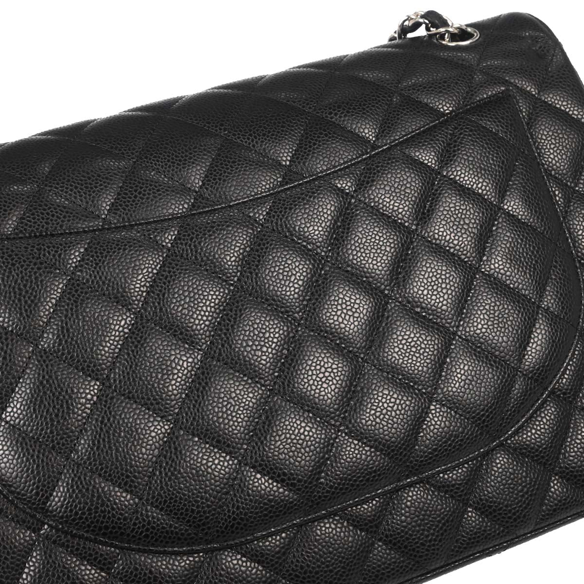 Chanel Black Calfskin Maxi Classic Double Flap Shoulder Bag