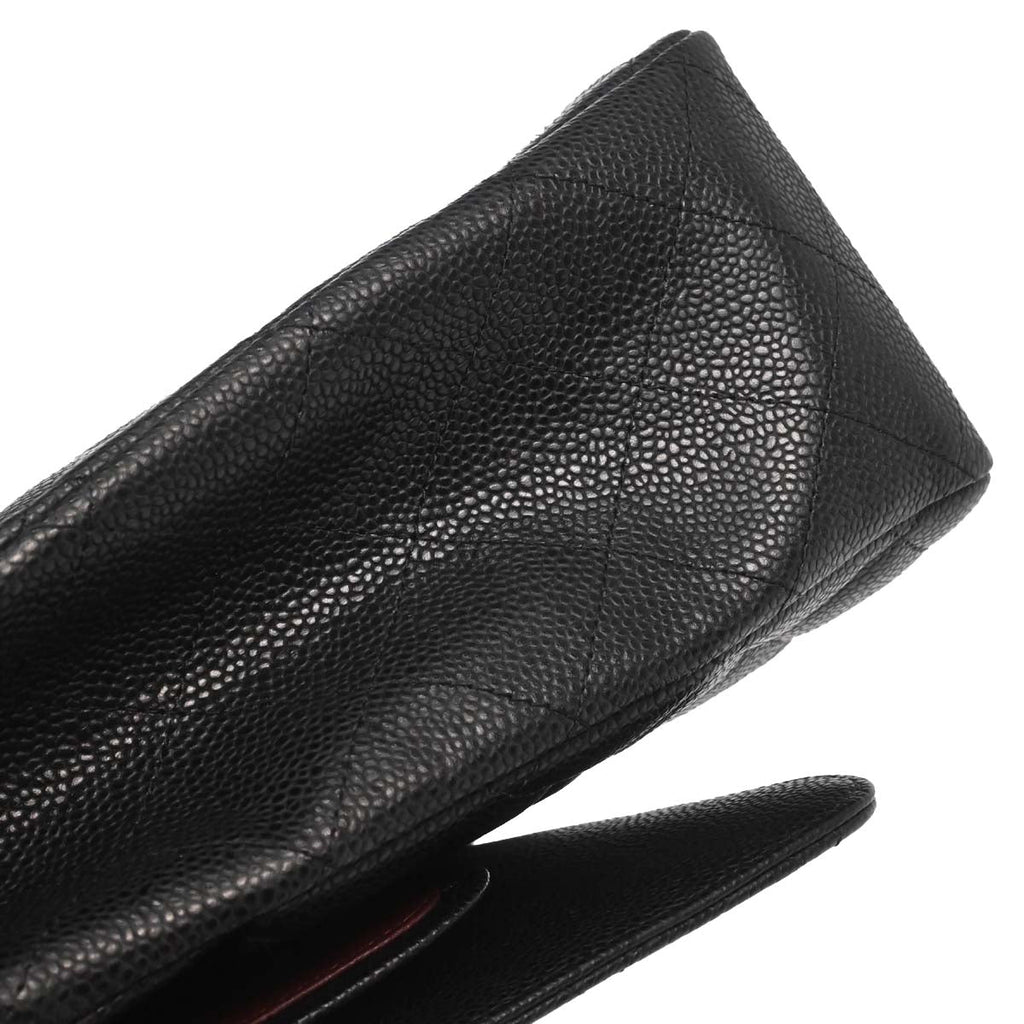 Chanel Black Calfskin Maxi Classic Double Flap Shoulder Bag