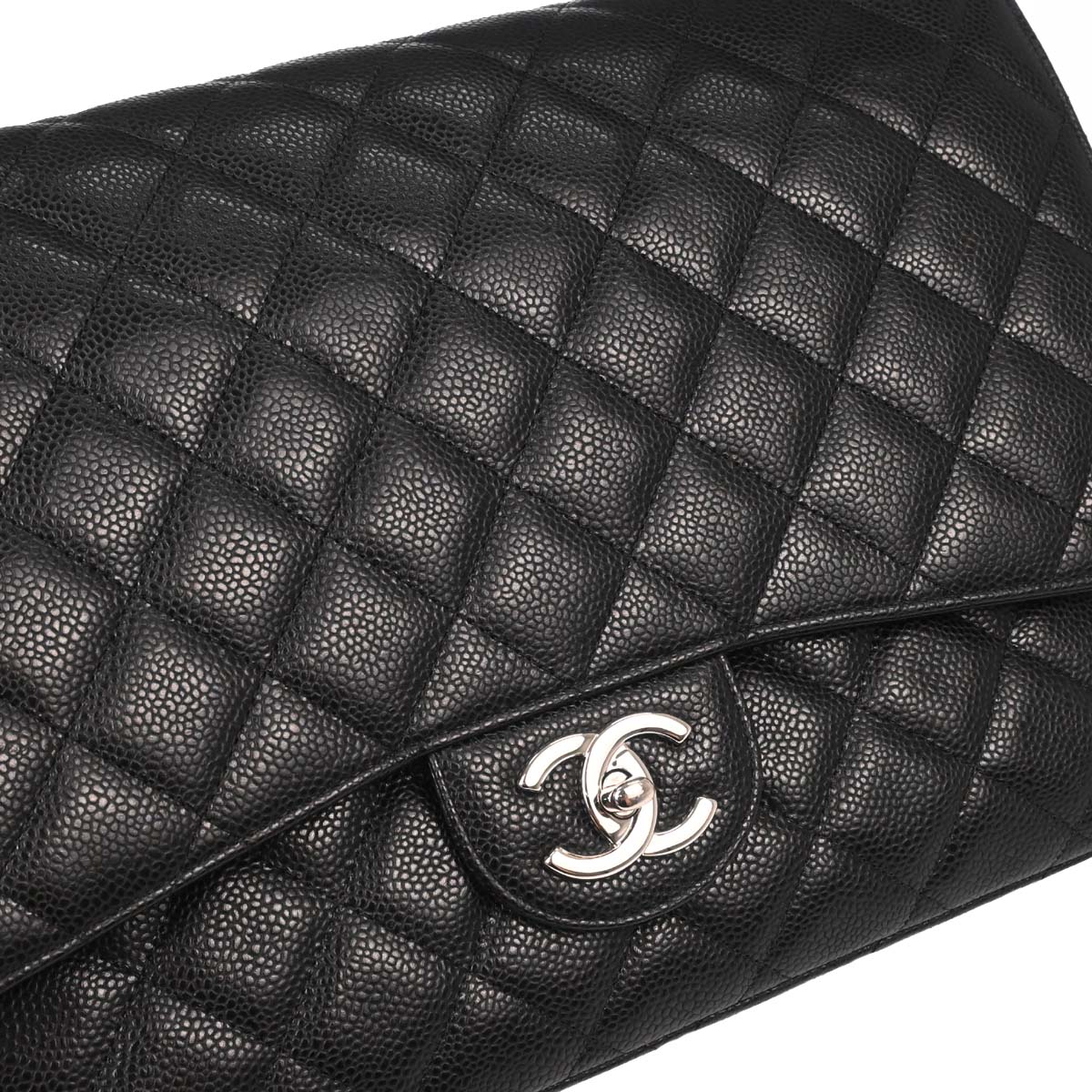 Chanel Black Calfskin Maxi Classic Double Flap Shoulder Bag