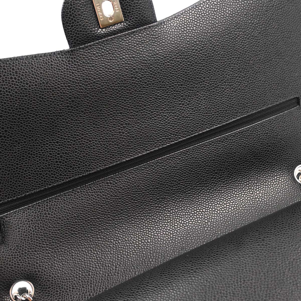 Chanel Black Calfskin Maxi Classic Double Flap Shoulder Bag