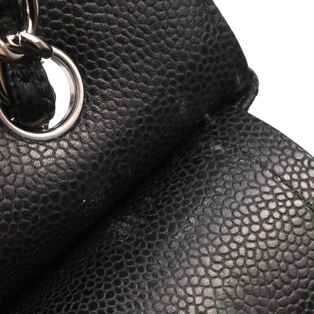 Chanel Black Calfskin Maxi Classic Double Flap Shoulder Bag