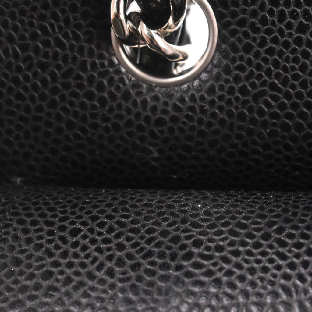 Chanel Black Calfskin Maxi Classic Double Flap Shoulder Bag