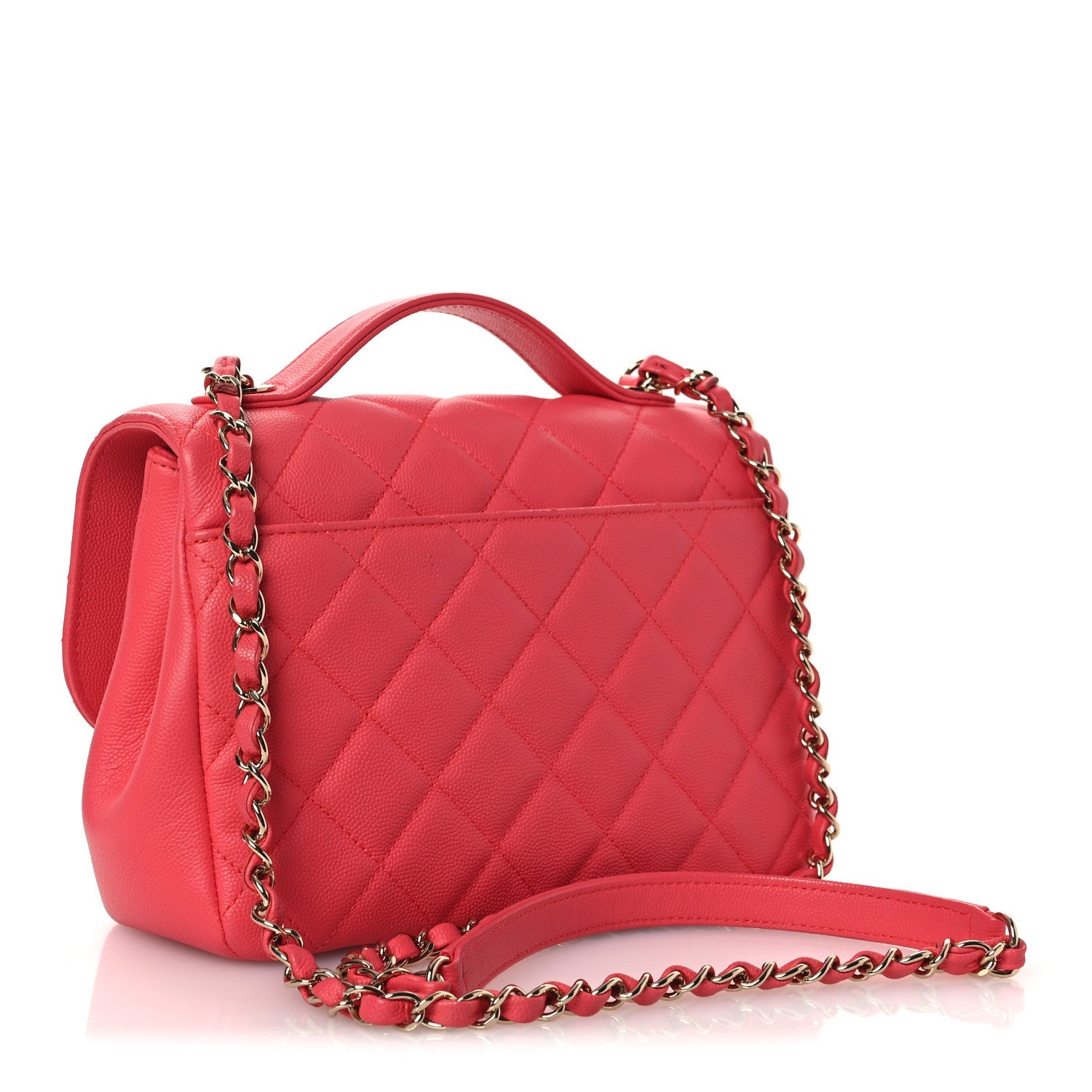 Chanel Caviar Quilted Small Business Affinity Flap Dark Pink