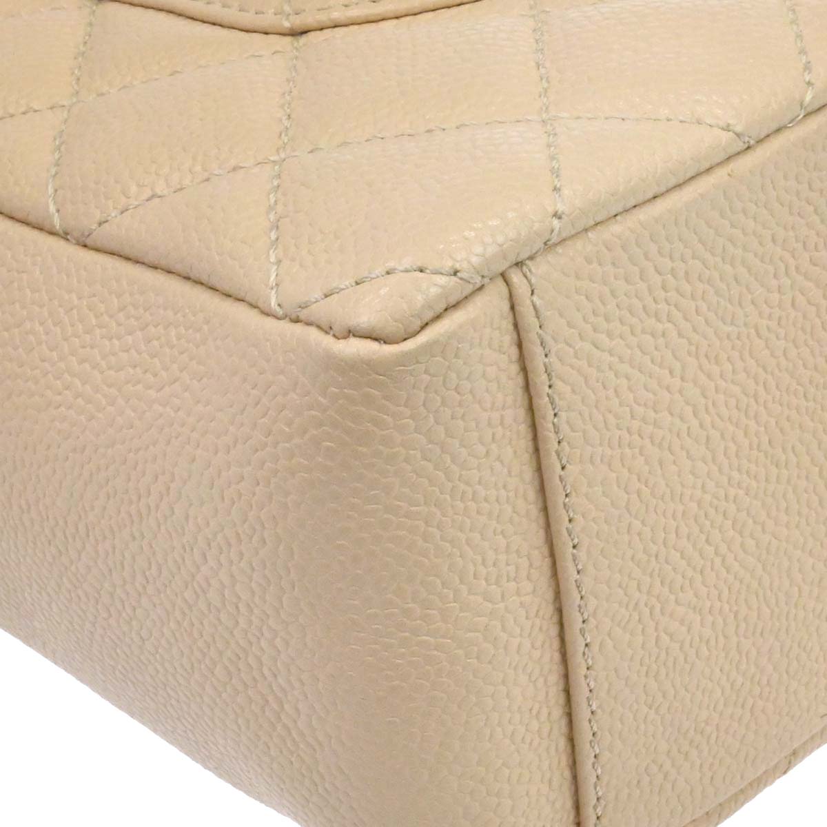 Chanel Light Beige Caviar Petite Shopping Tote PST Chain Handbag