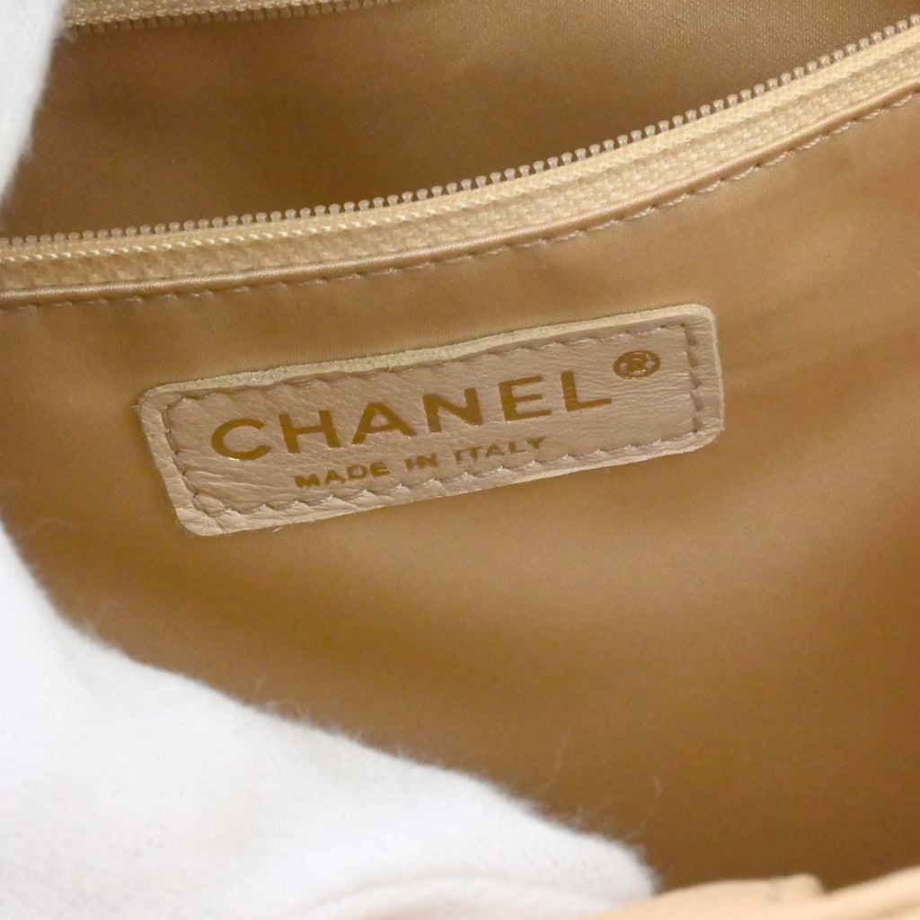 Chanel Light Beige Caviar Petite Shopping Tote PST Chain Handbag