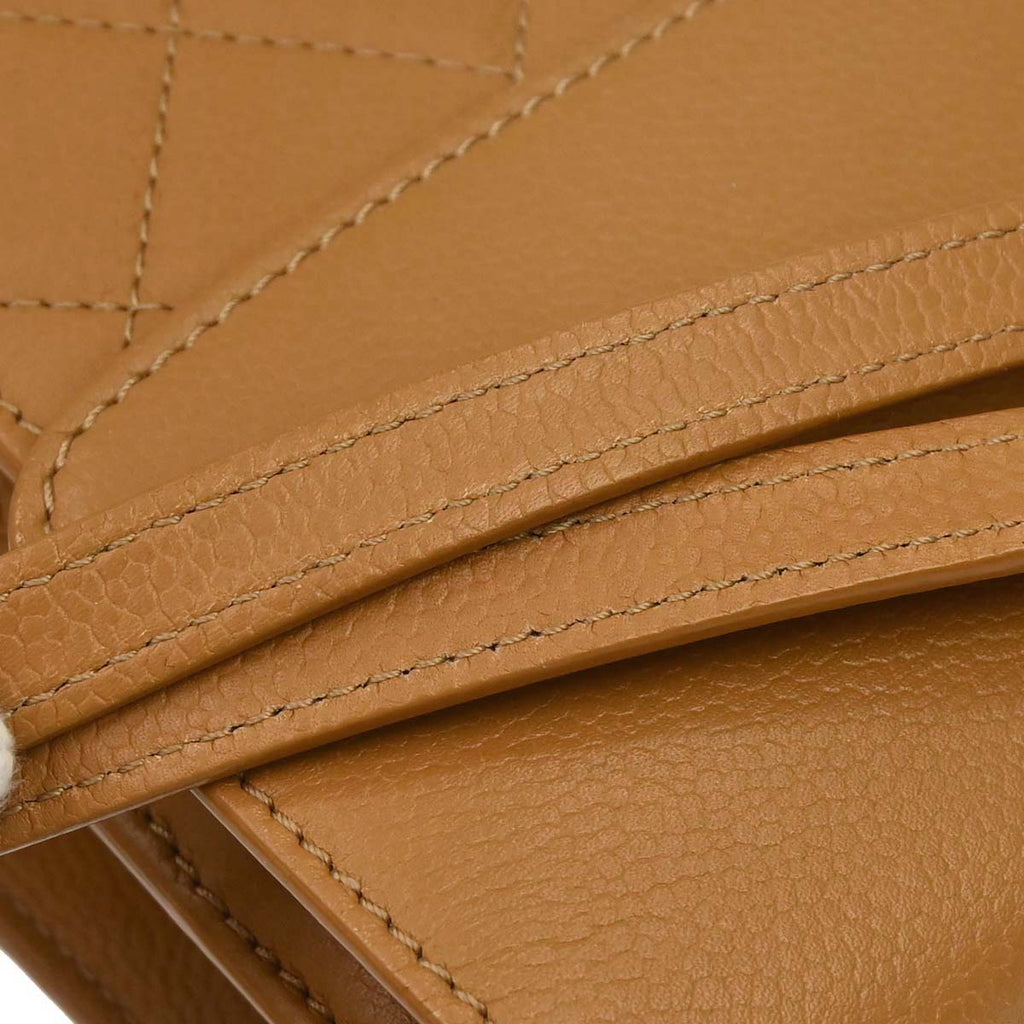 Chanel 2017-2018 Brown Caviar CC Box Flap Bag Shoulder Bag