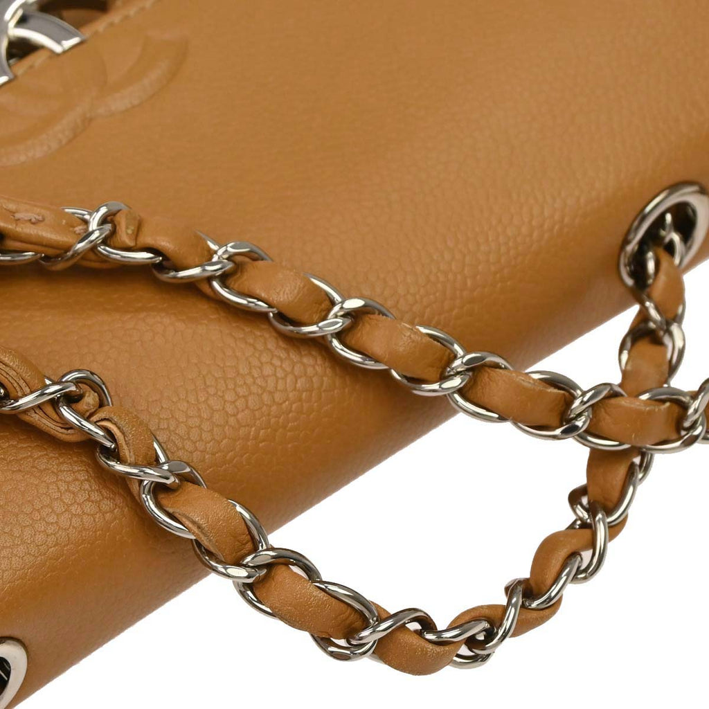 Chanel 2017-2018 Brown Caviar CC Box Flap Bag Shoulder Bag