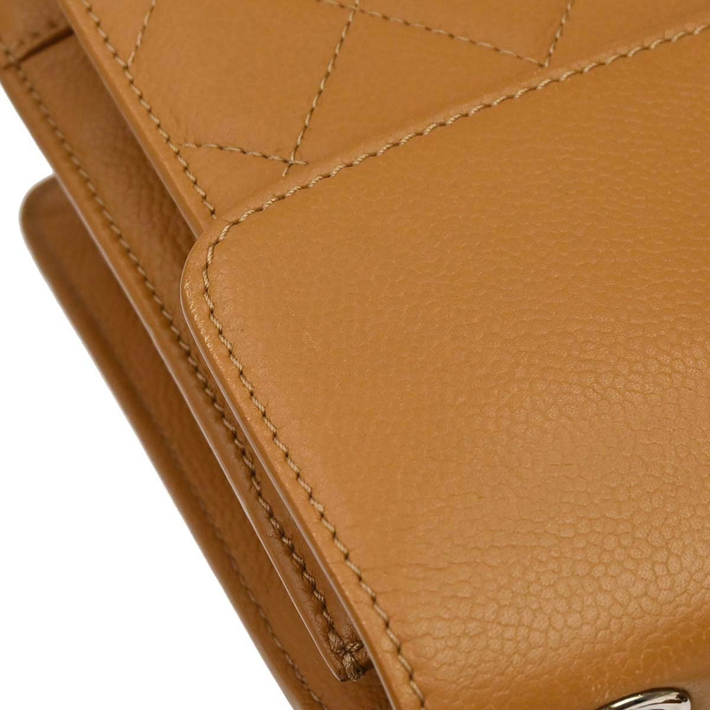 Chanel 2017-2018 Brown Caviar CC Box Flap Bag Shoulder Bag