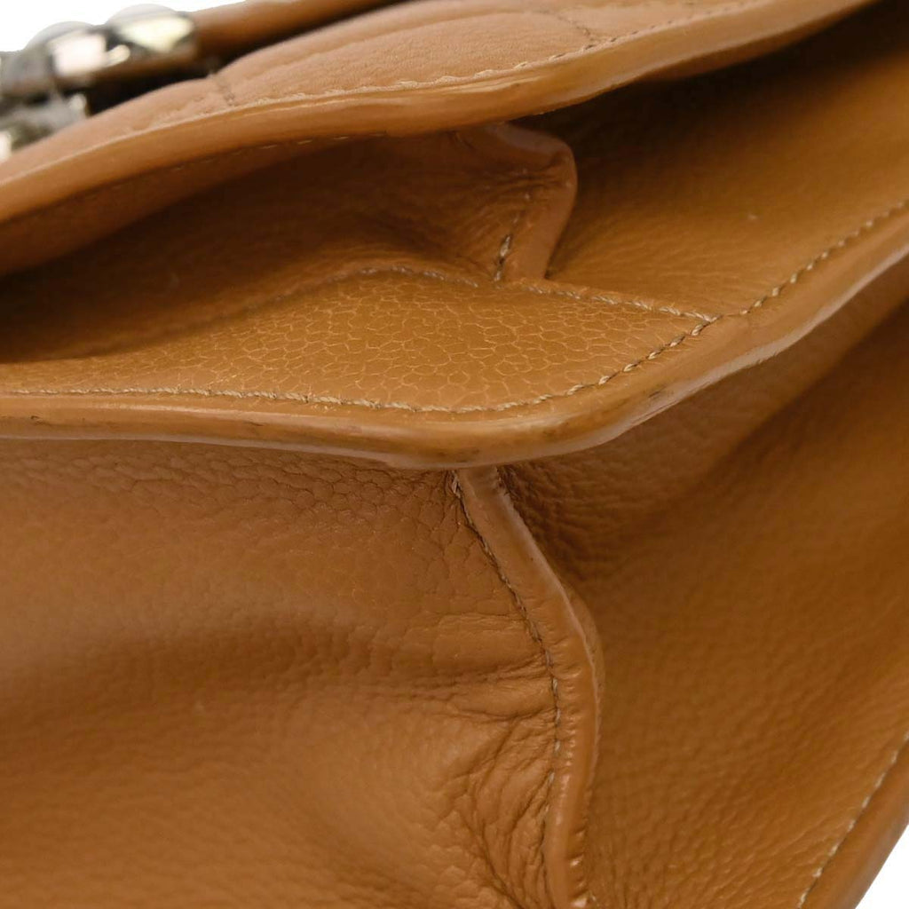 Chanel 2017-2018 Brown Caviar CC Box Flap Bag Shoulder Bag