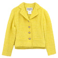 Chanel 2011-2012 Single Breasted Jacket Tweed Yellow #36
