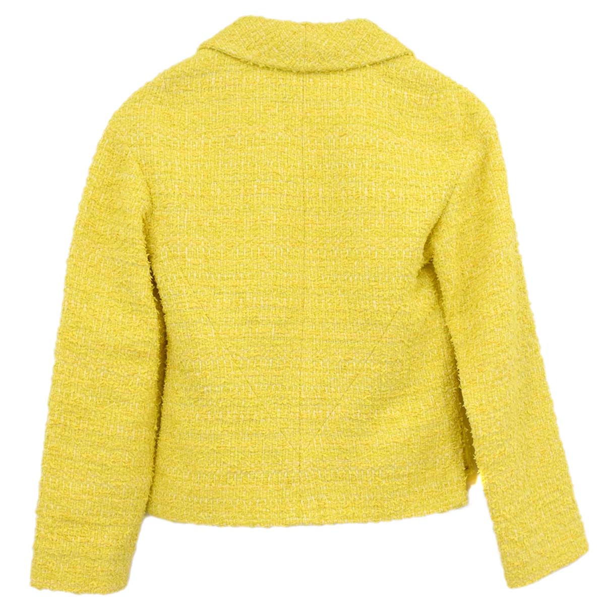 Chanel 2011-2012 Single Breasted Jacket Tweed Yellow #36