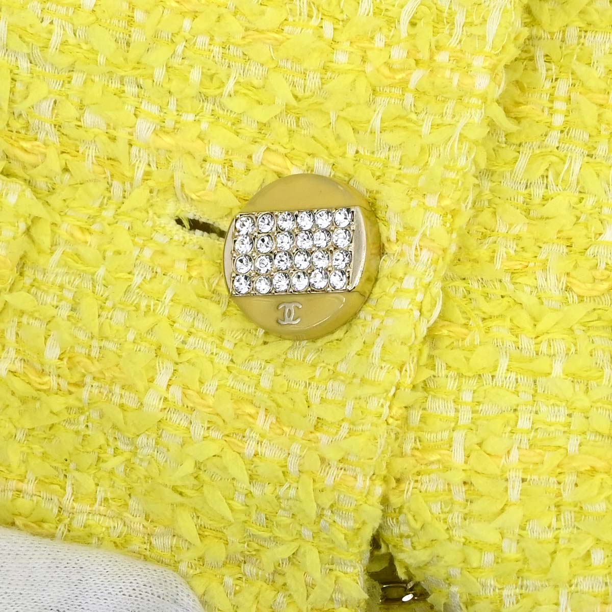 Chanel 2011-2012 Single Breasted Jacket Tweed Yellow #36