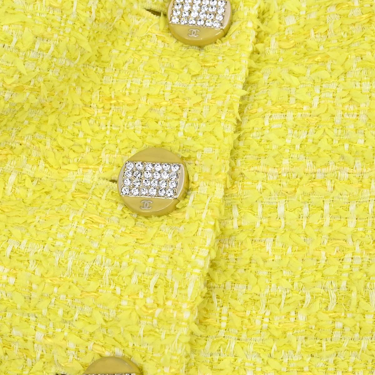 Chanel 2011-2012 Single Breasted Jacket Tweed Yellow #36