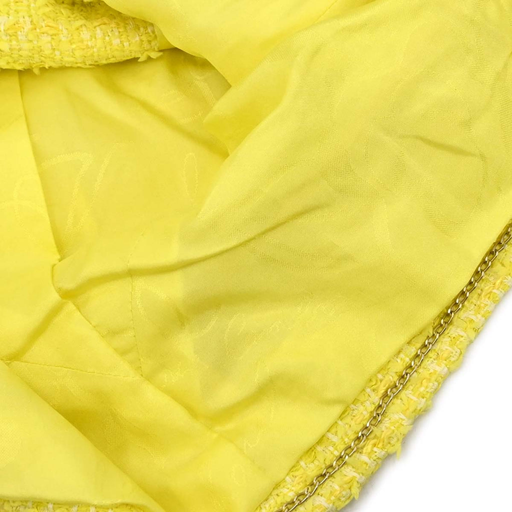 Chanel 2011-2012 Single Breasted Jacket Tweed Yellow #36