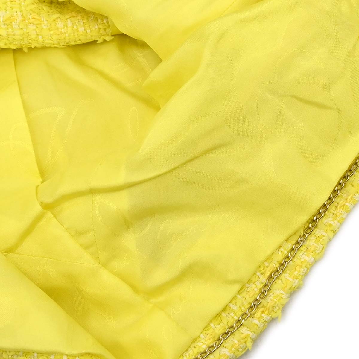 Chanel 2011-2012 Single Breasted Jacket Tweed Yellow #36