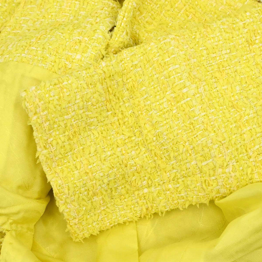 Chanel 2011-2012 Single Breasted Jacket Tweed Yellow #36