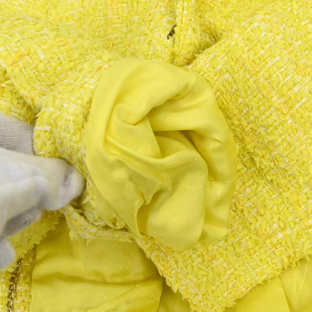 Chanel 2011-2012 Single Breasted Jacket Tweed Yellow #36