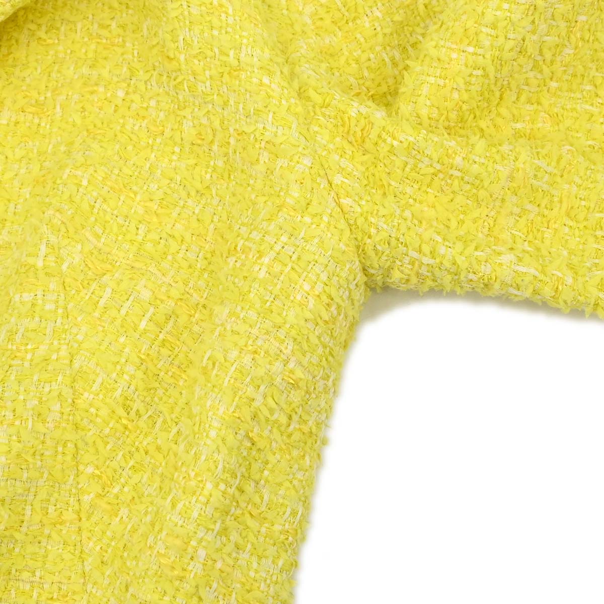 Chanel 2011-2012 Single Breasted Jacket Tweed Yellow #36