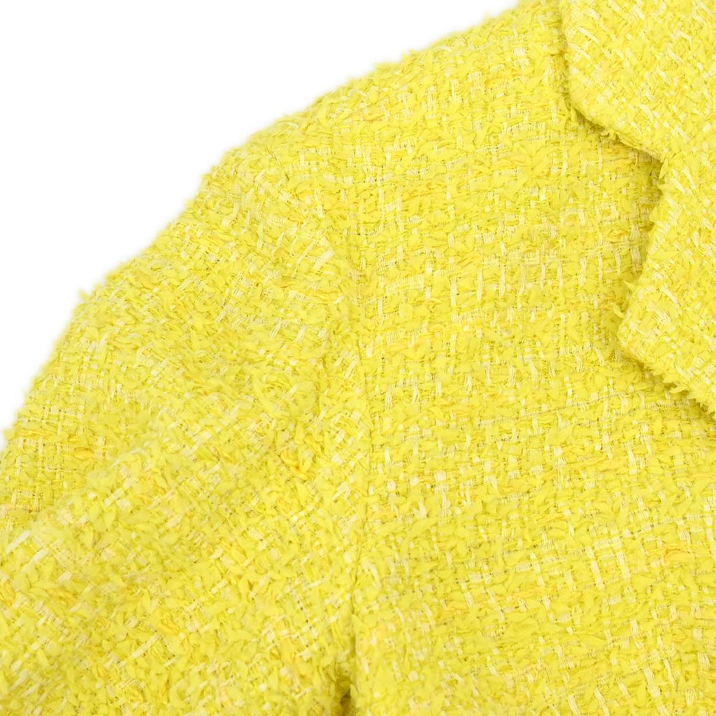 Chanel 2011-2012 Single Breasted Jacket Tweed Yellow #36