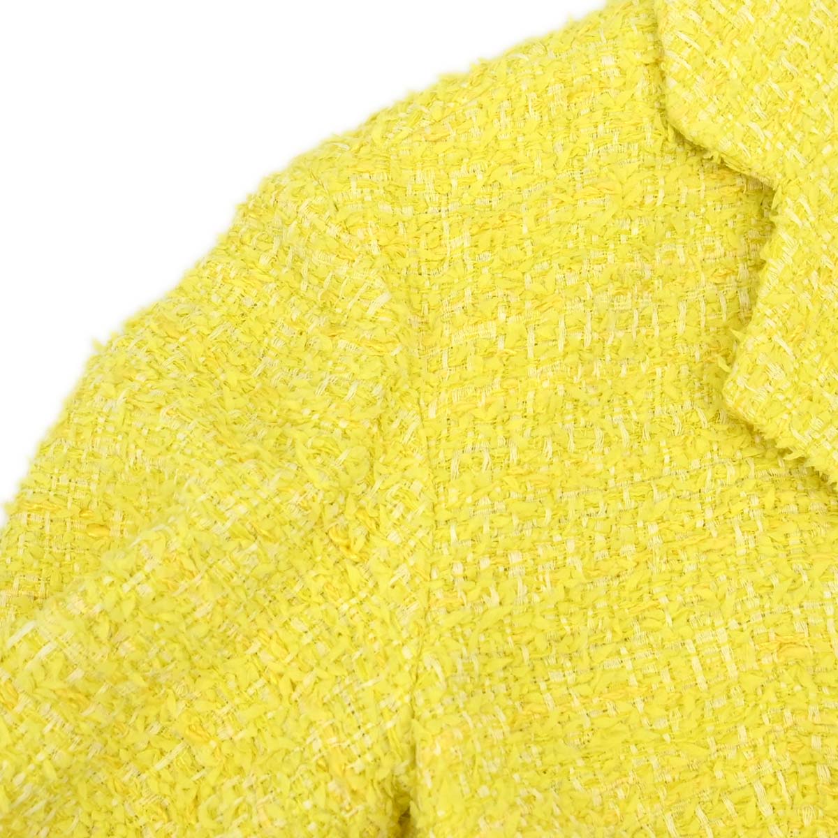 Chanel 2011-2012 Single Breasted Jacket Tweed Yellow #36