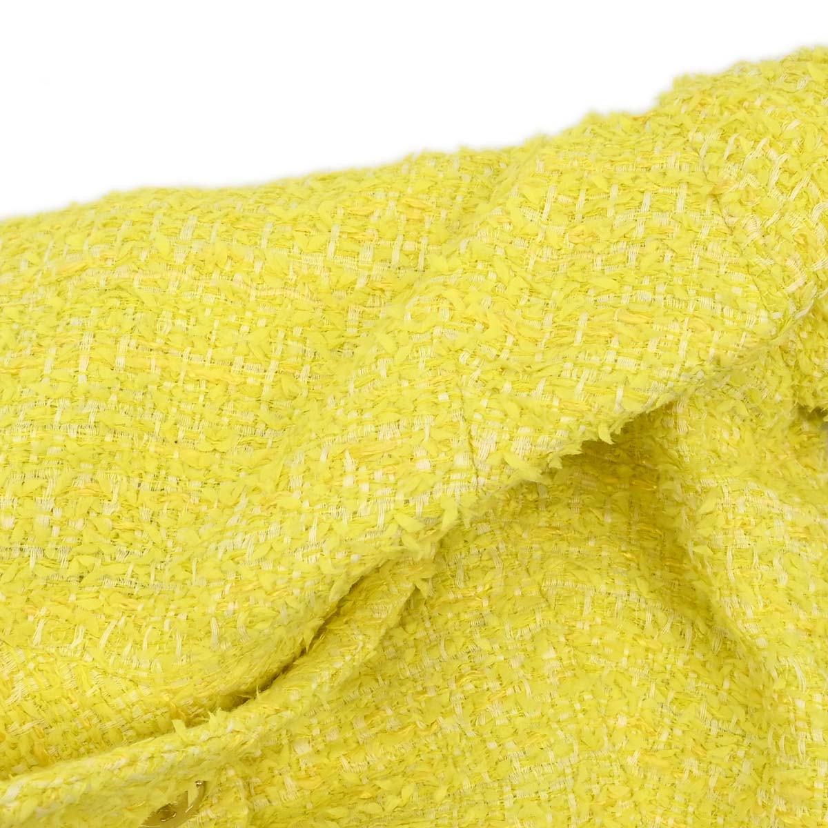 Chanel 2011-2012 Single Breasted Jacket Tweed Yellow #36