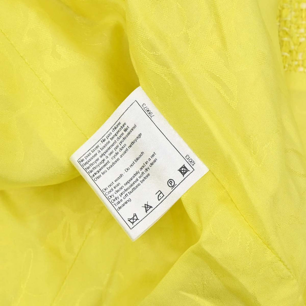 Chanel 2011-2012 Single Breasted Jacket Tweed Yellow #36
