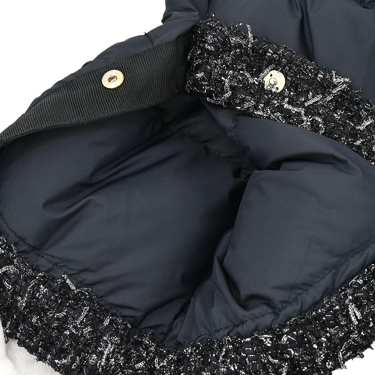 Chanel 2018-2019 Zip Up Tweed Coat Black #42