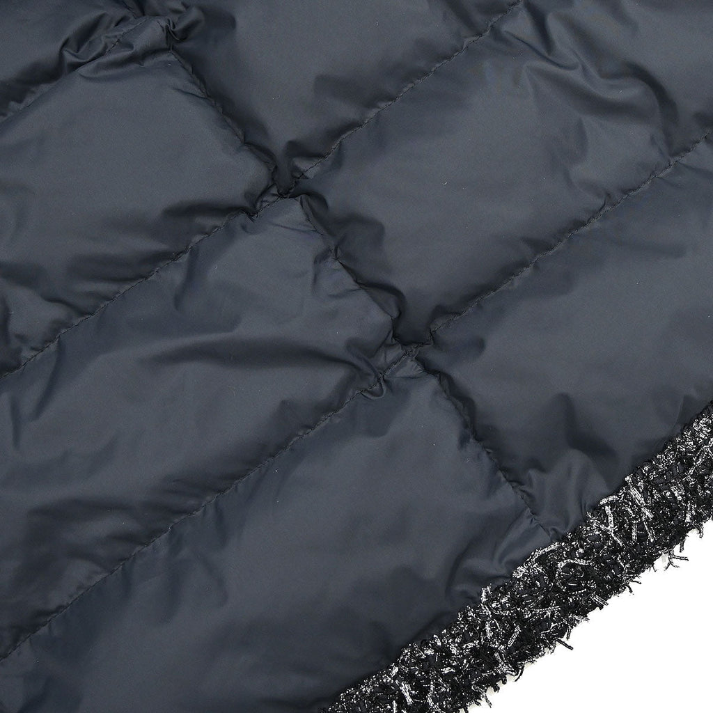 Chanel 2018-2019 Zip Up Tweed Coat Black #42