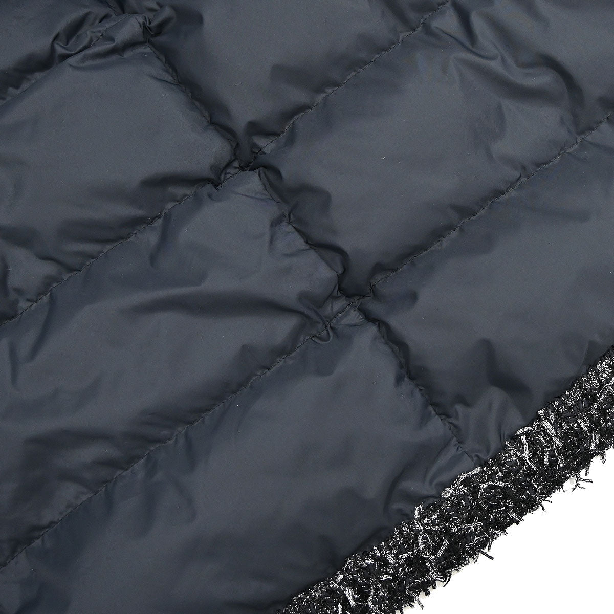 Chanel 2018-2019 Zip Up Tweed Coat Black #42