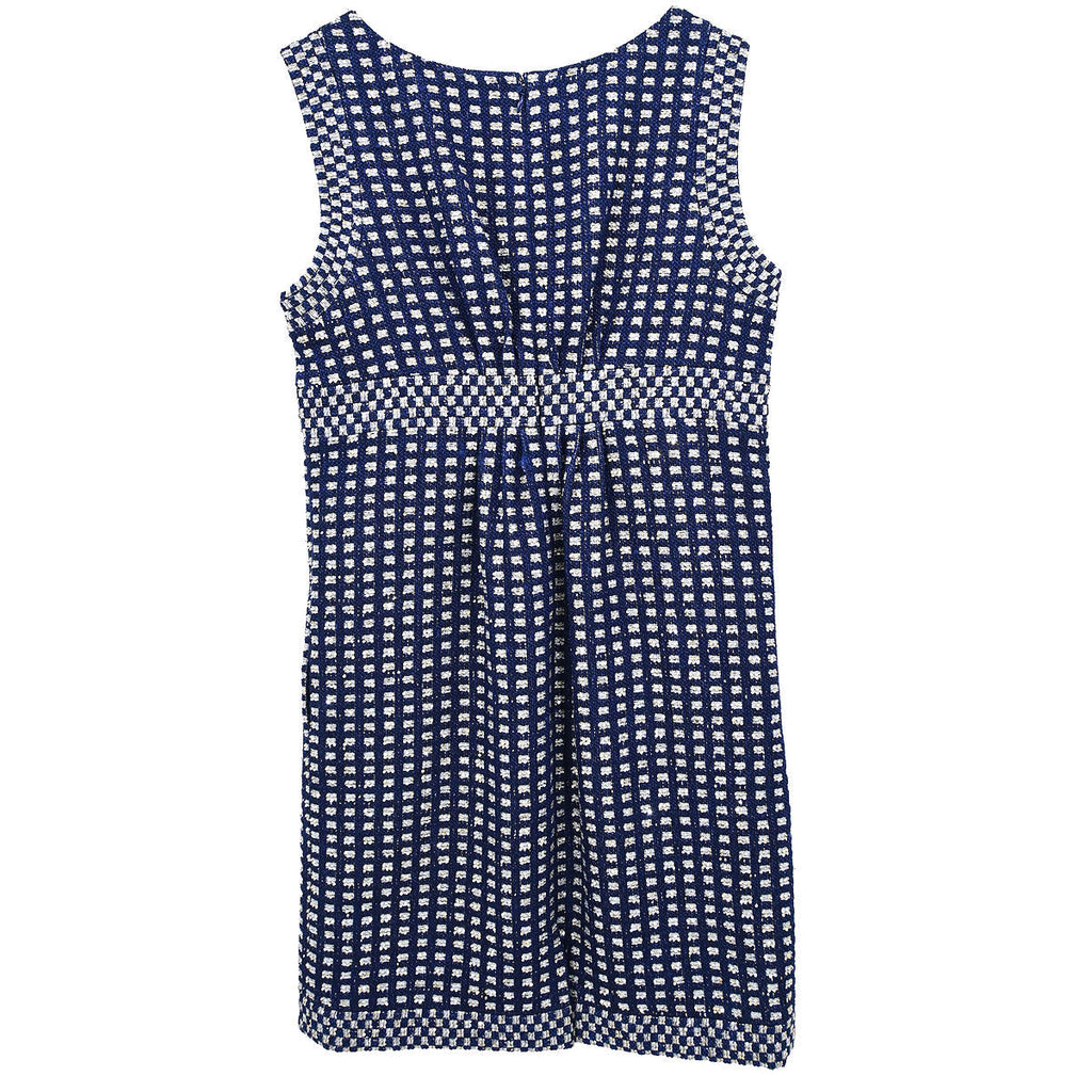 Chanel 2017 Sleeveless Tweed Dress Navy #40