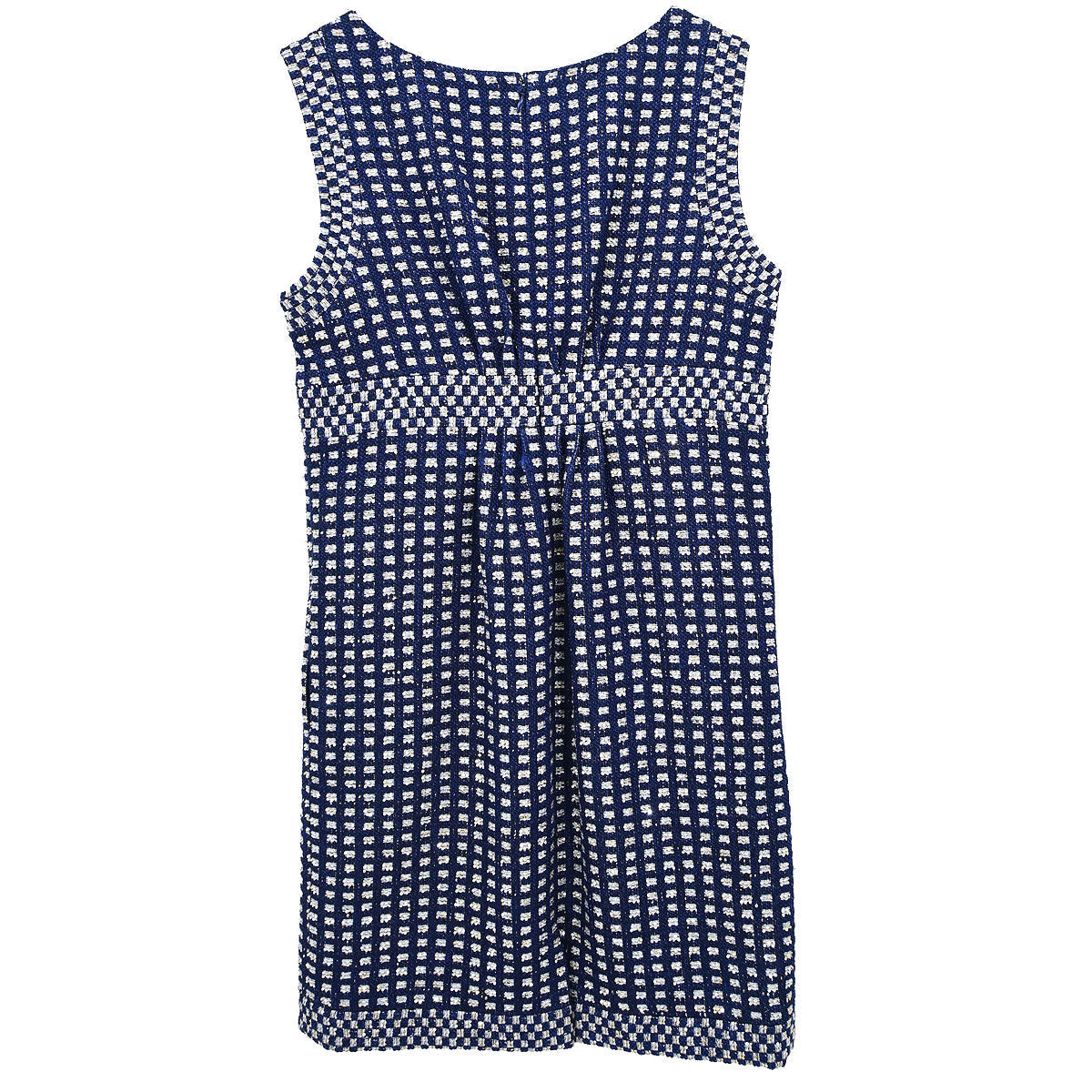Chanel 2017 Sleeveless Tweed Dress Navy #40