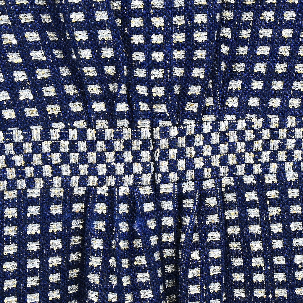 Chanel 2017 Sleeveless Tweed Dress Navy #40