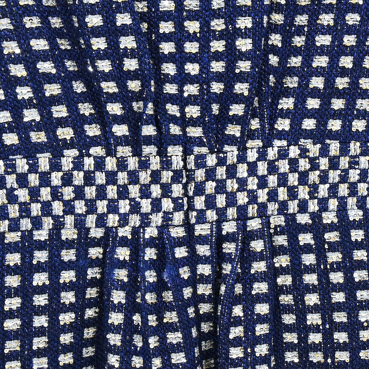 Chanel 2017 Sleeveless Tweed Dress Navy #40