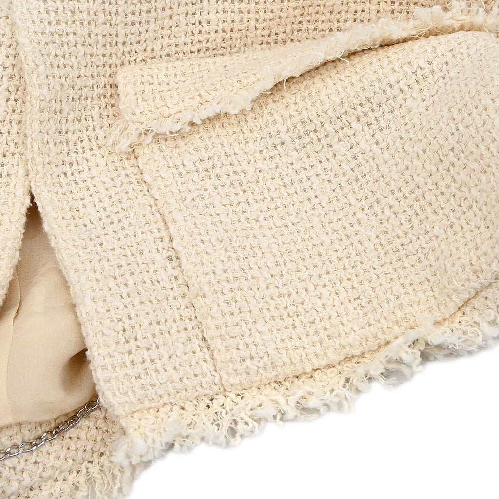 Chanel 2010 Single Breasted Jacket Ivory #38