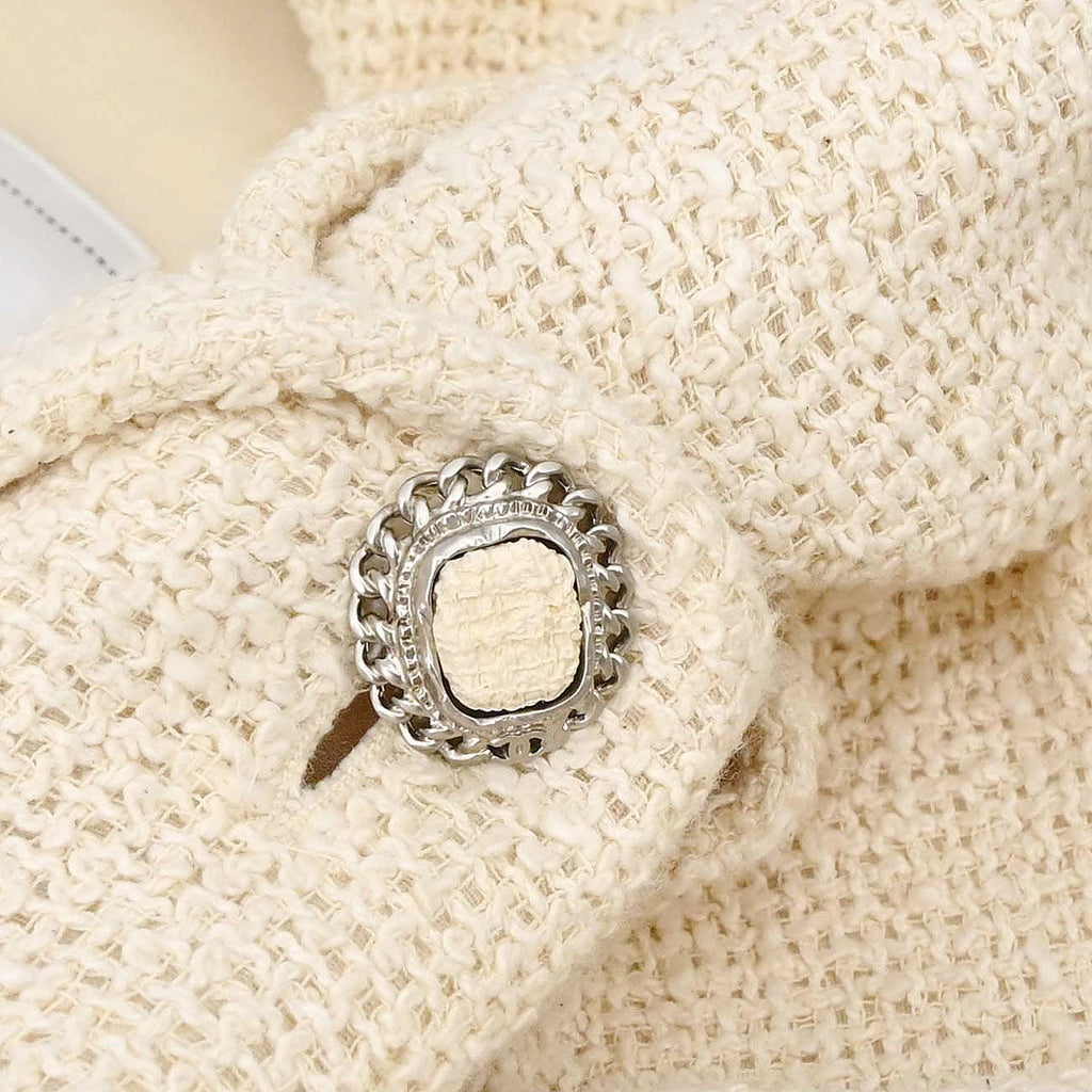 Chanel 2010 Single Breasted Jacket Ivory #38