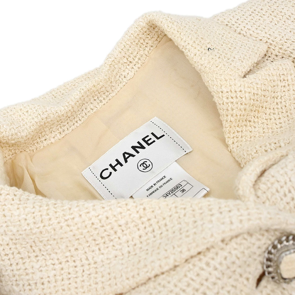 Chanel 2010 Single Breasted Jacket Ivory #38