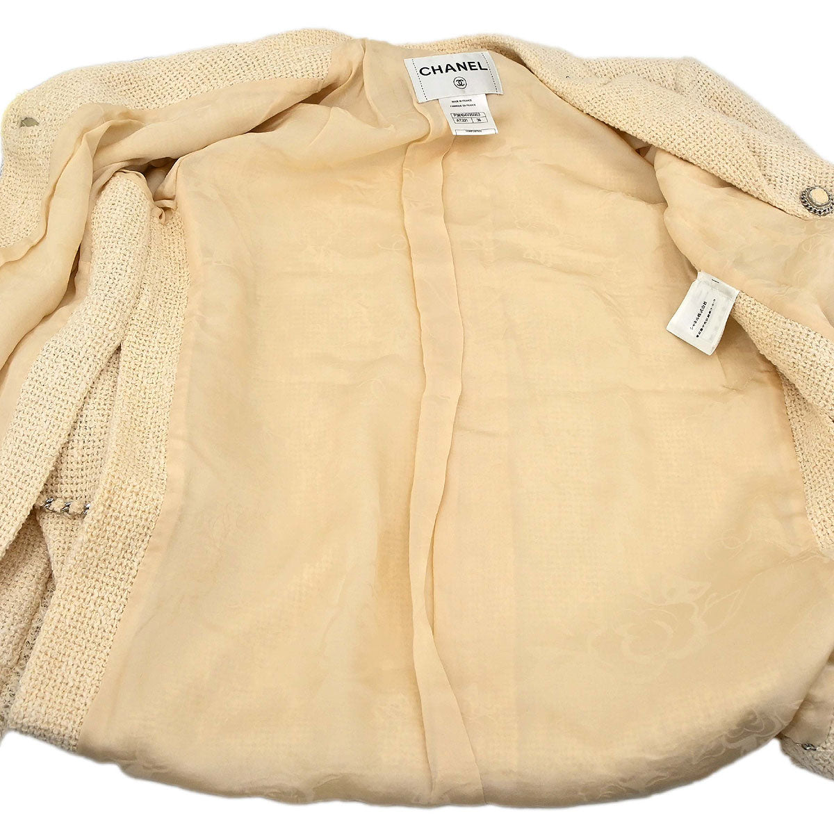 Chanel 2010 Single Breasted Jacket Ivory #38
