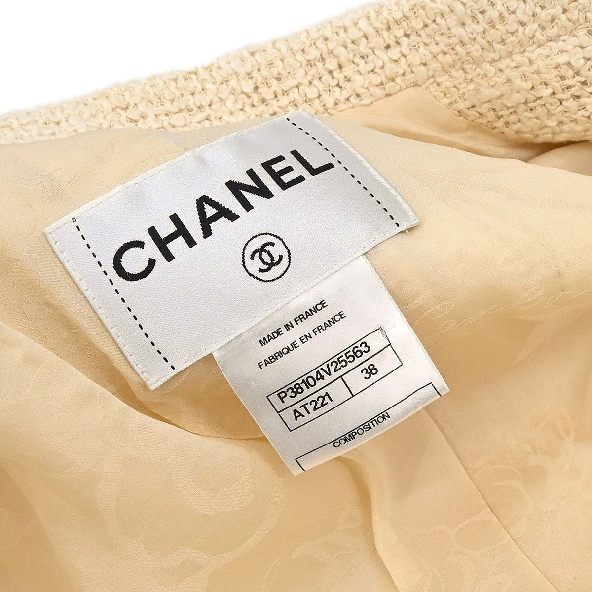 Chanel 2010 Single Breasted Jacket Ivory #38