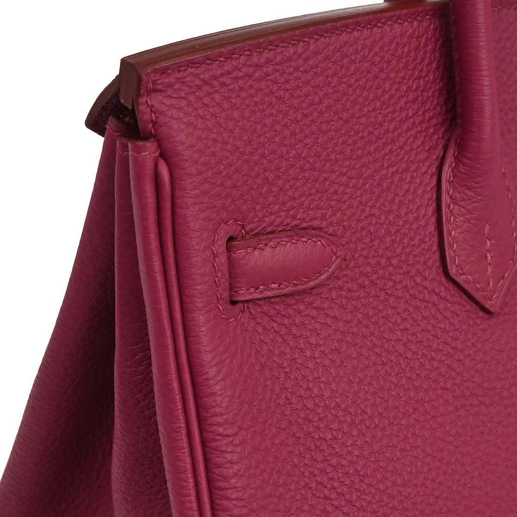 Hermes Ruby Togo Birkin 25 Handbag