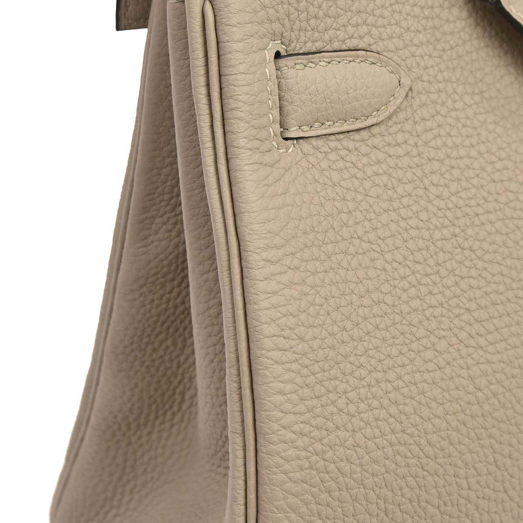 Hermes Gris Tourterelle Togo Kelly 28 Retourne 2way Shoulder Handbag