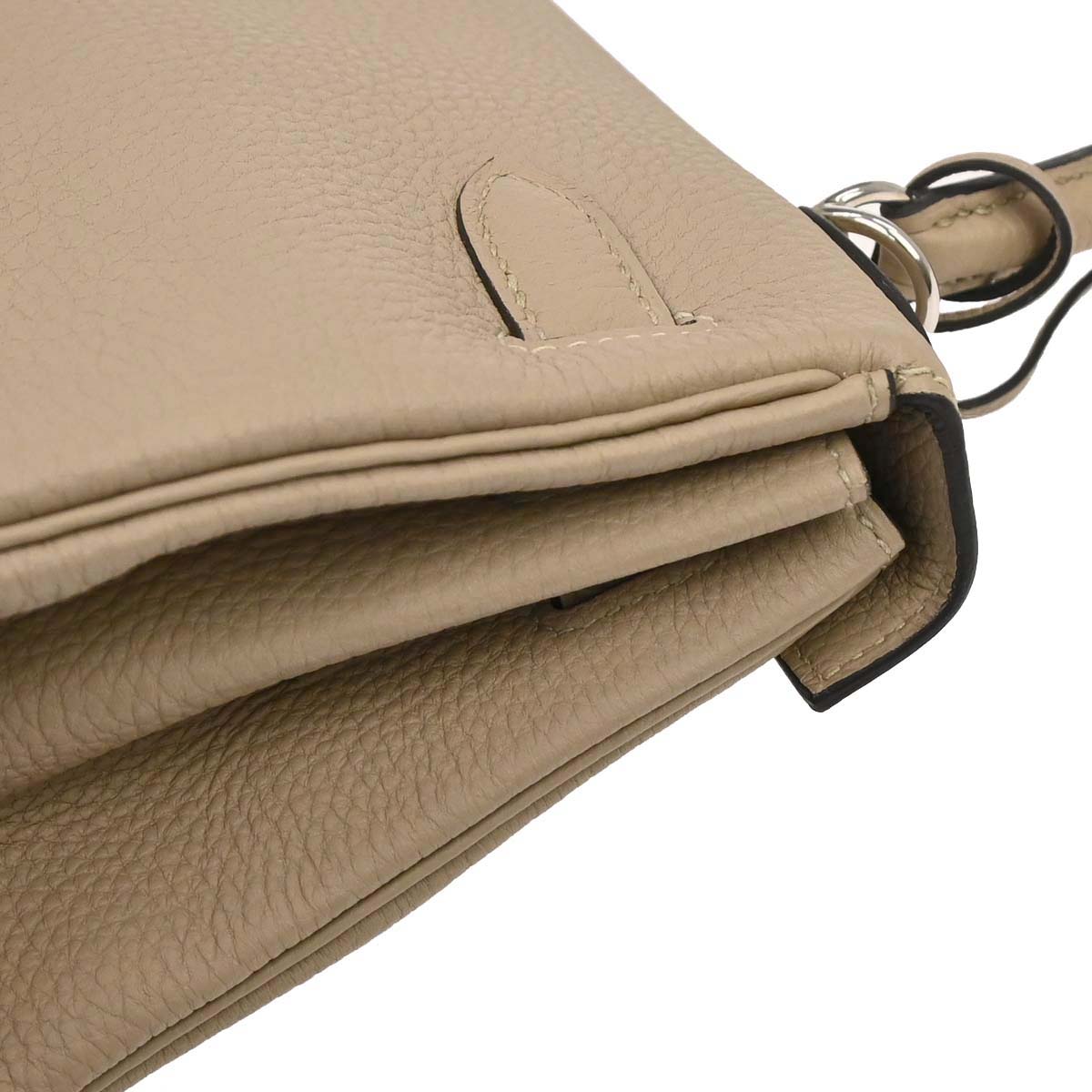 Hermes Gris Tourterelle Togo Kelly 28 Retourne 2way Shoulder Handbag
