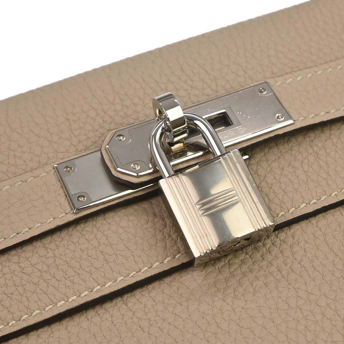 Hermes Gris Tourterelle Togo Kelly 28 Retourne 2way Shoulder Handbag