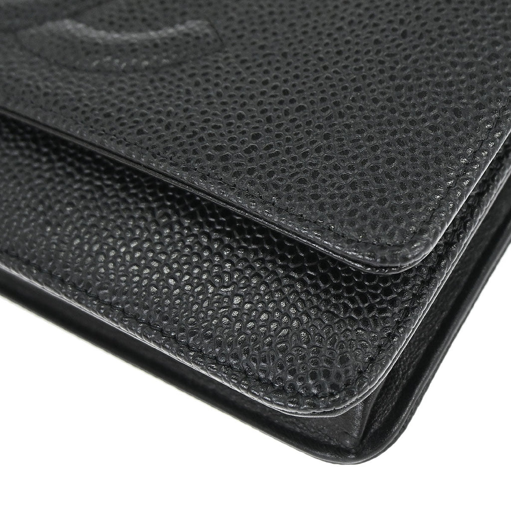 Chanel Black Caviar Skin Timeless WOC Wallet on Chain Bag