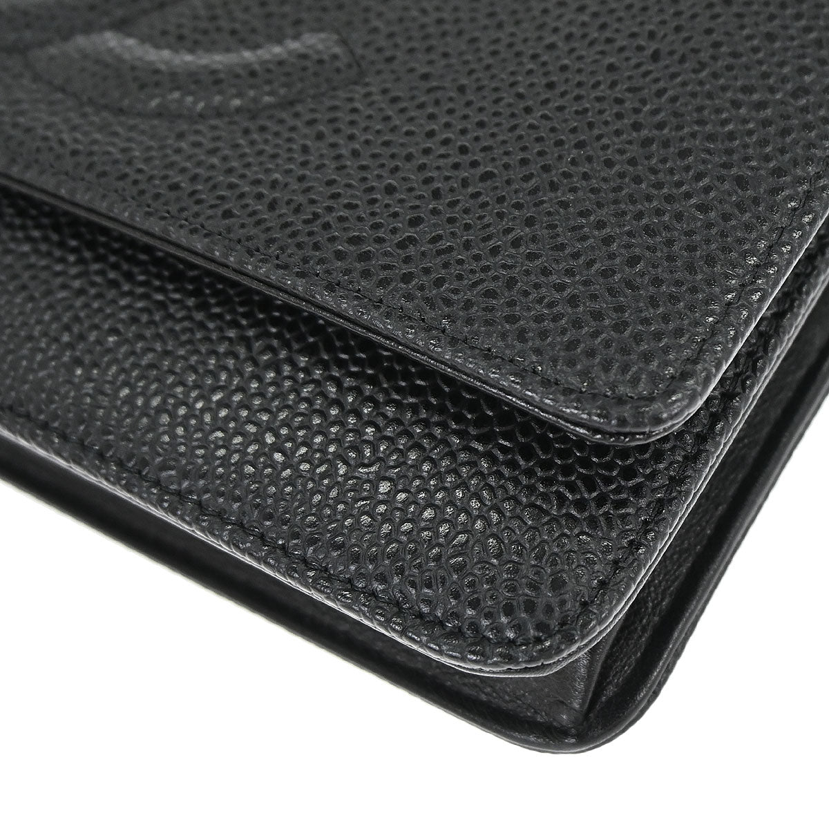 Chanel Black Caviar Skin Timeless WOC Wallet on Chain Bag