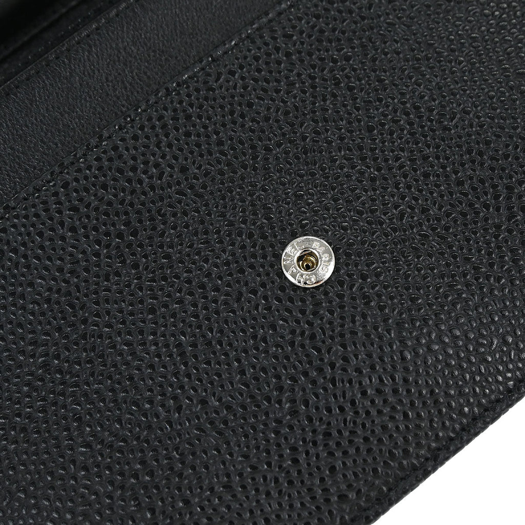 Chanel Black Caviar Skin Timeless WOC Wallet on Chain Bag